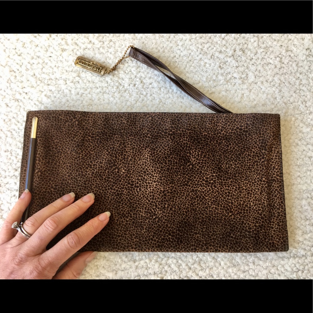 Animal print clutch